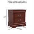 Bowery Hill Transitional 3-Piece Queen Bedroom Set in Cherry Wood Finish