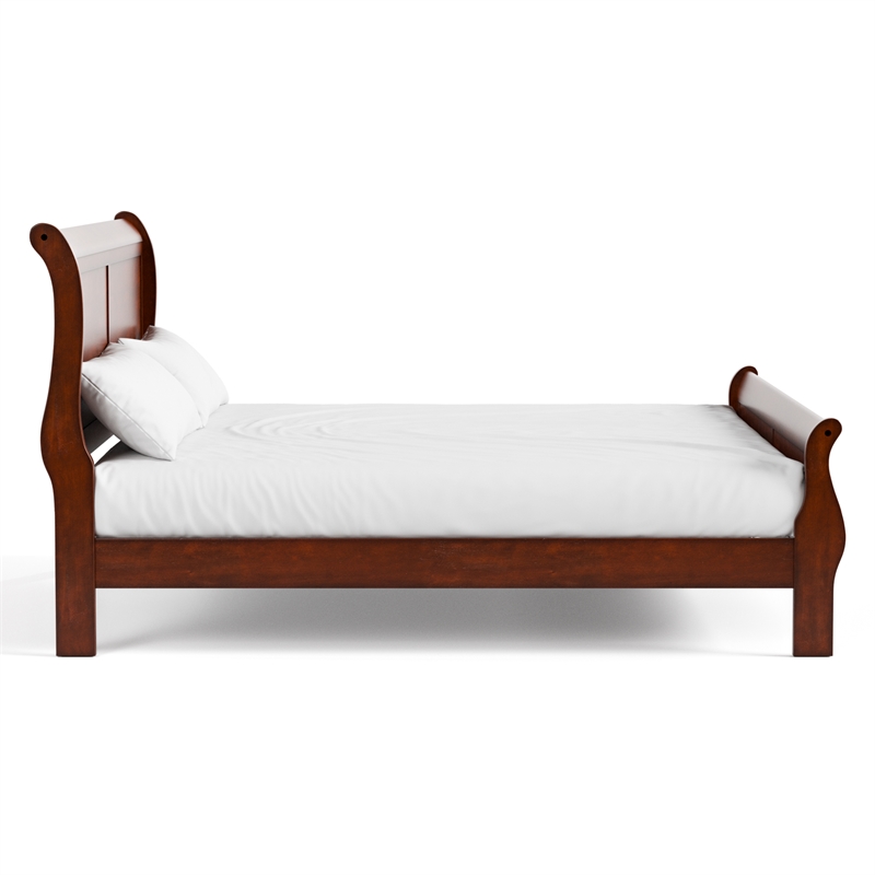 Bowery Hill Transitional 3-Piece Queen Bedroom Set in Cherry Wood Finish