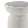Bowery Hill Round Accent Table with Faux Concrete in Natural Gray