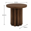Bowery Hill Round End Table with Veneer Finish in Brown