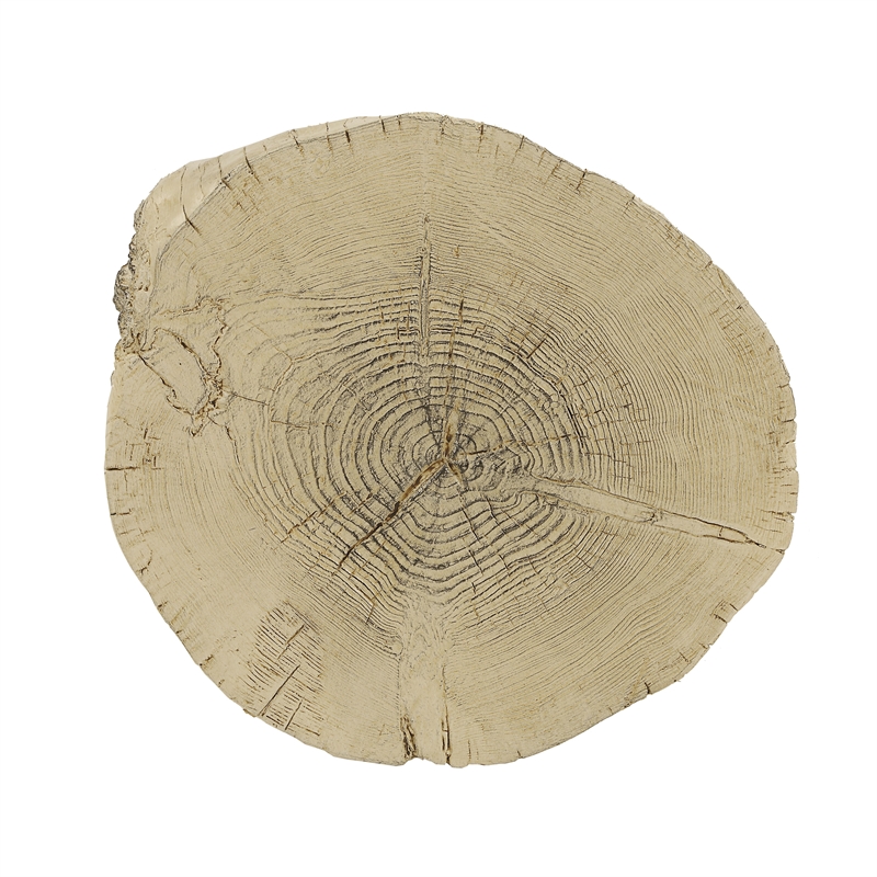 Bowery Hill Cement Concrete Round Accent Table in Natural Brown Finish