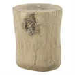 Bowery Hill Cement Concrete Round Accent Table in Natural Brown Finish