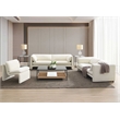 Bowery Hill Contemporary Wood and Fabric Sofa in Beige