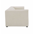 Bowery Hill Contemporary Wood and Fabric Sofa in Beige
