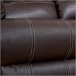 Bowery Hill Faux Leather Motion Reclining Loveseat in Brown