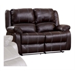 Bowery Hill Faux Leather Motion Reclining Loveseat in Brown