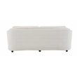Bowery Hill Wood & Linen Upholstered Sofa with Pillows in Beige