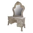 Bowery Hill Mirror with Beveled Glass in White Wood