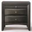Bowery Hill 2 Drawer Nightstand with Tray in Gray Oak Finish