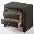 Bowery Hill 2 Drawer Nightstand with Tray in Gray Oak Finish