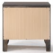 Bowery Hill 2 Drawer Nightstand with Tray in Gray Oak Finish