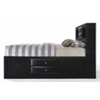 Bowery Hill Full Wood Platform Bed with Storage in Black