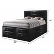 Bowery Hill Full Wood Platform Bed with Storage in Black