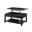 Bowery Hill Coffee Table with Lift Top in Black