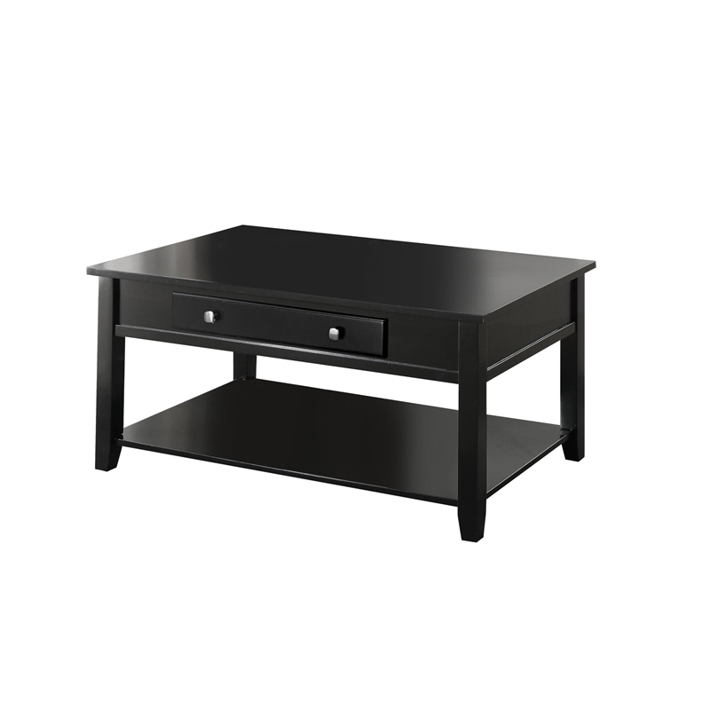Bowery Hill Coffee Table with Lift Top in Black