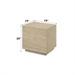 Bowery Hill Square End Table with Travertine Top in Natural Beige