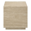 Bowery Hill Square End Table with Travertine Top in Natural Beige