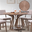 Bowery Hill Round Dining Table in Walnut Finish with Rubberwood Veneer