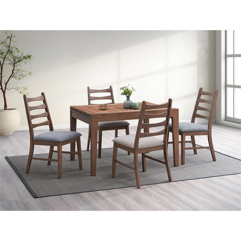 Bowery Hill Extendable Rectangular Dining Table in Walnut Finish
