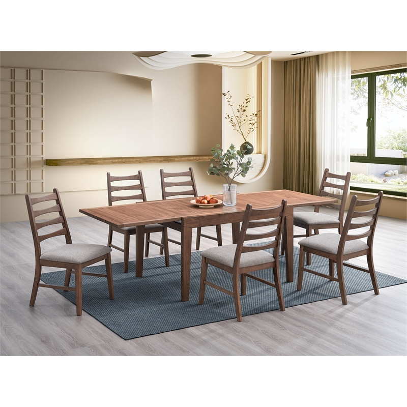 Bowery Hill Extendable Rectangular Dining Table in Walnut Finish