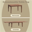 Bowery Hill Extendable Rectangular Dining Table in Walnut Finish