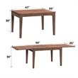 Bowery Hill Extendable Rectangular Dining Table in Walnut Finish