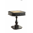 Bowery Hill Wooden Game Table with Drawers in Black