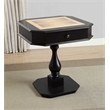 Bowery Hill Wooden Game Table with Drawers in Black