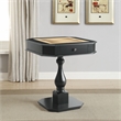 Bowery Hill Wooden Game Table with Drawers in Black