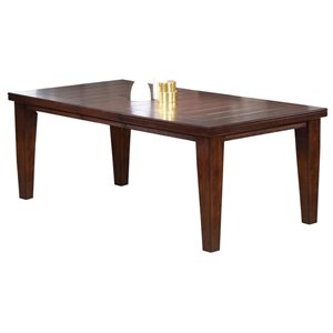 Bowery Hill Extendable Dining Table in Cherry Finish with Leaf