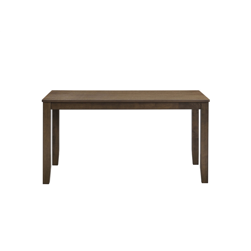 Bowery Hill Damica Dining Table in Solid Wood Walnut Finish