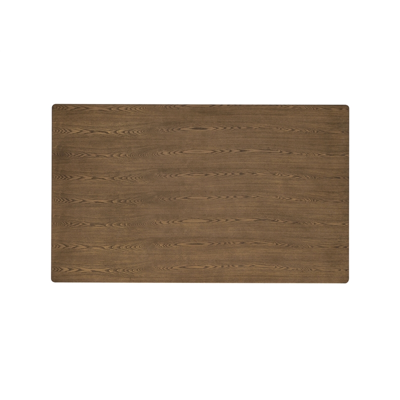 Bowery Hill Damica Dining Table in Solid Wood Walnut Finish