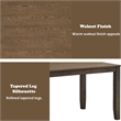 Bowery Hill Damica Dining Table in Solid Wood Walnut Finish