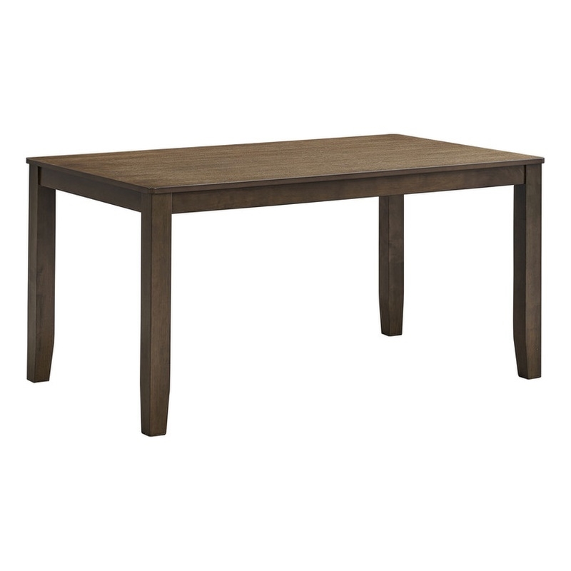 Bowery Hill Damica Dining Table in Solid Wood Walnut Finish