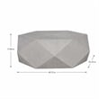 Bowery Hill Hexagonal Engineered Wood Coffee Table in Antique White