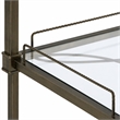 Bowery Hill Contemporary Metal Serving Cart in Antique Brass