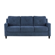 Bowery Hill Transitional Chenille Upholstered Sofa with Wood Frame in Navy