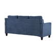 Bowery Hill Transitional Chenille Upholstered Sofa with Wood Frame in Navy