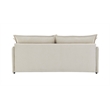 Bowery Hill Upholstered Sofa with Pull-Out Sleeper in Beige Chenille