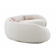 Bowery Hill Beige Fabric Upholstered Sectional Sofa with 3 Pillows