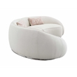 Bowery Hill Beige Fabric Upholstered Sectional Sofa with 3 Pillows