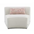 Bowery Hill Beige Fabric Upholstered Sectional Sofa with 3 Pillows