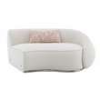 Bowery Hill Beige Fabric Upholstered Sectional Sofa with 3 Pillows