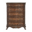 Bowery Hill Devany 5-Drawer Wood Chest in Rich Cherry Finish