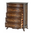 Bowery Hill Devany 5-Drawer Wood Chest in Rich Cherry Finish