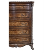 Bowery Hill Devany 5-Drawer Wood Chest in Rich Cherry Finish
