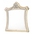 Bowery Hill Velvet Upholstered Wood Mirror with LED Lighting in Beige