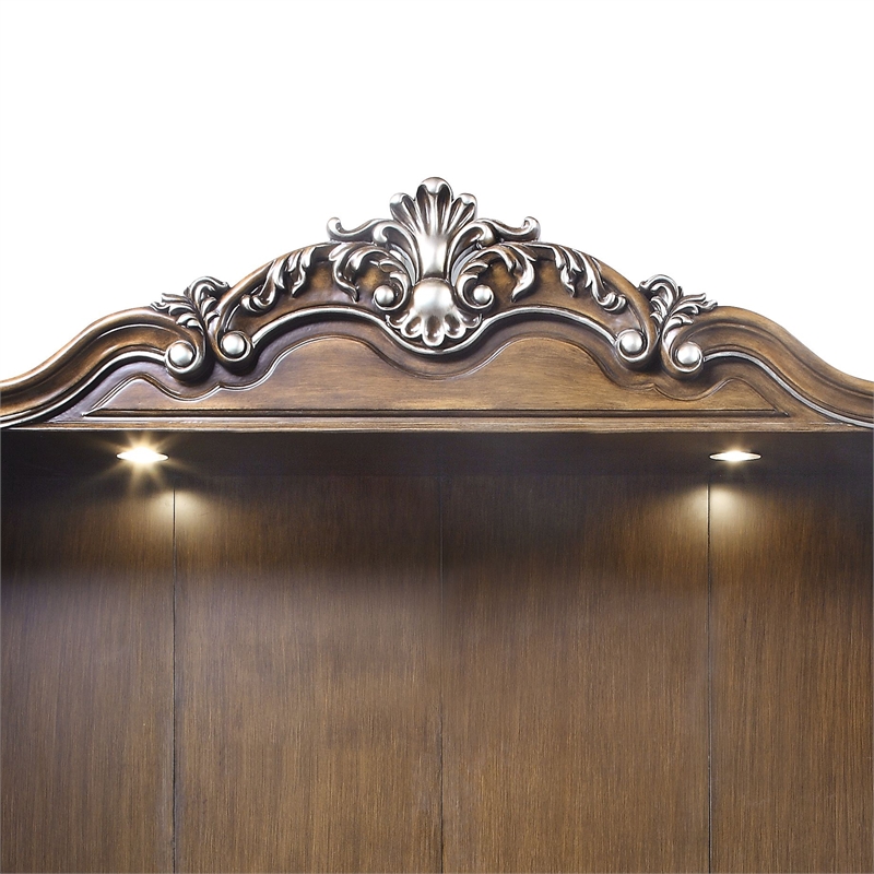Bowery Hill Transitional Wooden Entertainment Center in Antique Oak
