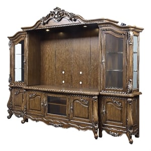 Bowery Hill Transitional Wooden Entertainment Center in Antique Oak