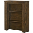 Bowery Hill Solid Wood Side Pier with 2 Shelves in Oak